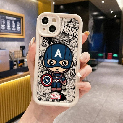 Cartoon Marvel Groot Spiderman Phone Case for Apple iPhone 16 13 15 Pro Max 14 13 Pro 11 12 14Plus 15Plus Soft TPU