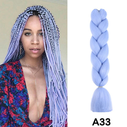 Jumbo Braiding Hair Synthetic Crochet Braids Hair Knotless Braids For Box Braids Senegales Tribal Braids Yaki Hair Extensions