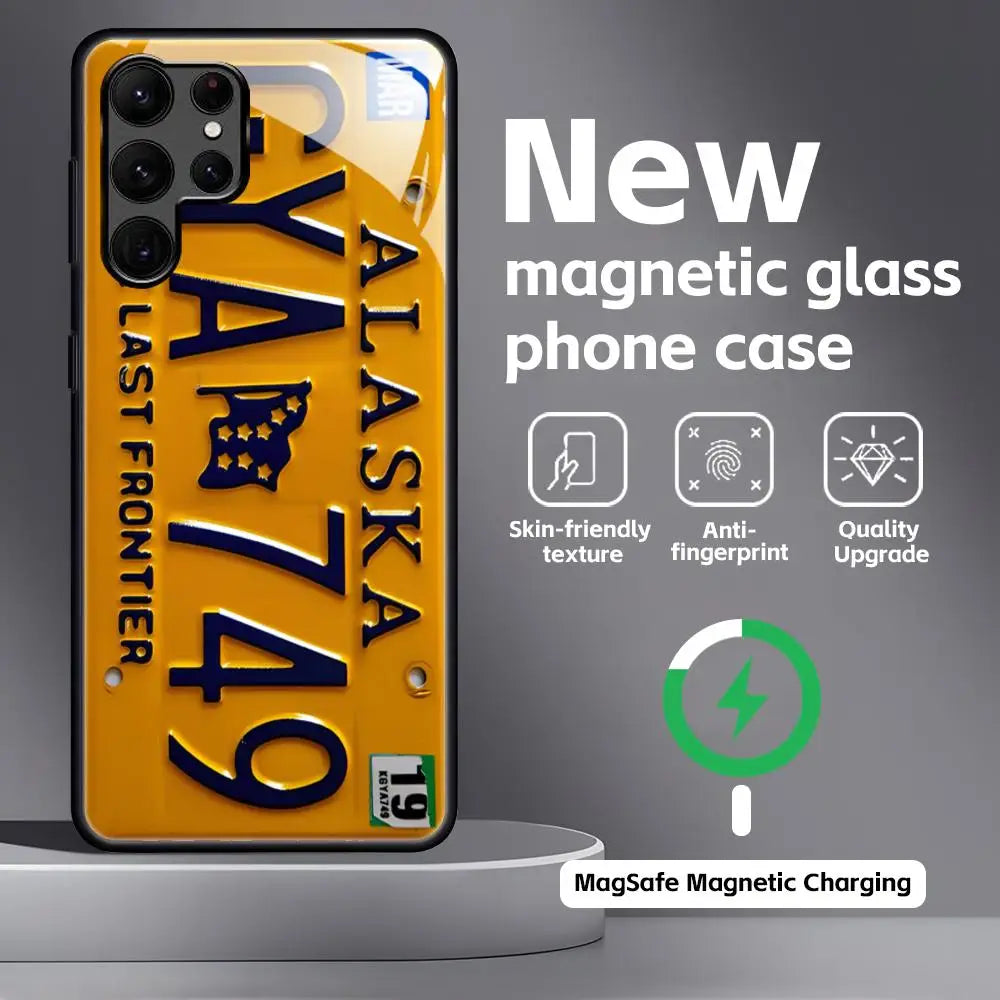 License Plate Magnetic Case for Samsung Galaxy