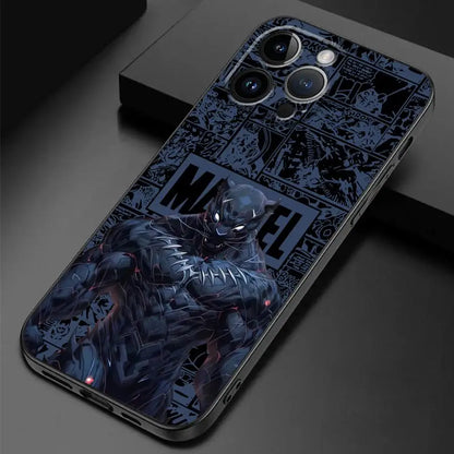 Phone Case for iPhone 16 13 Pro 11 12 Mini XS X 15 Pro Max XR SE 14 7 8 Black Soft Back
