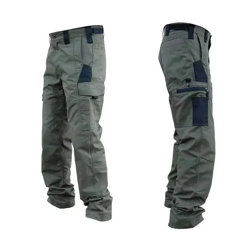 Wear Resistant Work Pant Man Multi-pocket Straight Cargo Trousers Outdoor Jogging Tactical Pants Spring Autumn Casual Trousers