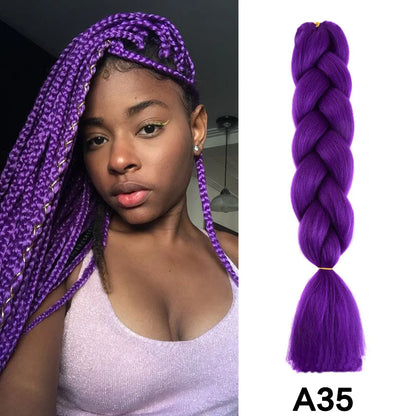 Jumbo Braiding Hair Synthetic Crochet Braids Hair Knotless Braids For Box Braids Senegales Tribal Braids Yaki Hair Extensions