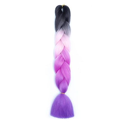 AZQUEEN 24 Inch Jumbo Braids Extensions Synthetic Braiding Hair Afro Ombre Color kanekalon Hair for Children Braid