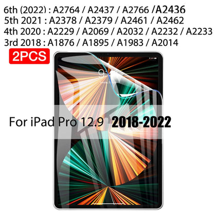 2PCS Hydrogel Film For Ipad Pro 11 12.9 Air 4 5 13 2024 Screen Protector For Ipad Mini 6 2 3 10.2 9.7 2021 9 Genration Not Glass