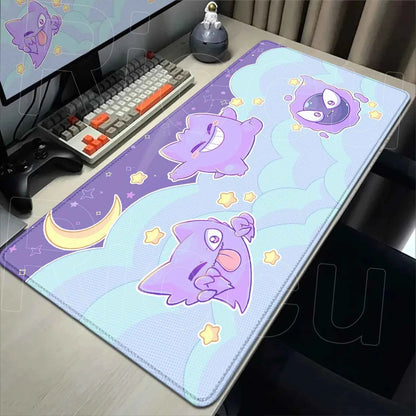 2026 New P-pokemon Gengar Wallpaper Cool Mouse Pad Gaming Large Anime Desk Keyboard Mats Non-slip Rubber Speed E-sports Mousepad