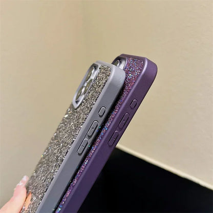 For iPhone 16 Plus 15 14 13 12 11 Pro Max Luxury Glitter Diamond Shiny Rhinestone Shockproof Anti-fall Protective Phone Case