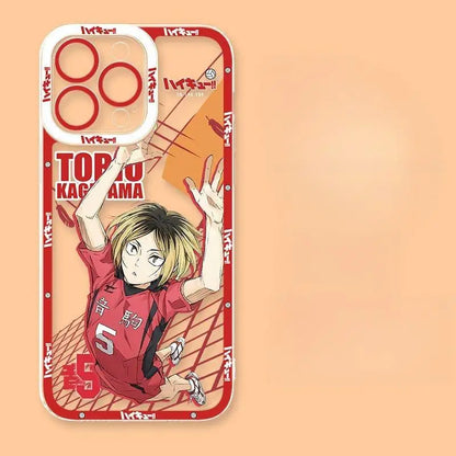 Haikyuu Volleyball Japan Anime Phone Case Transparent Phone Case for IPhone 16 15 14 12 11 Pro Max 13 Mini XR XS X 7 8 Plus SE
