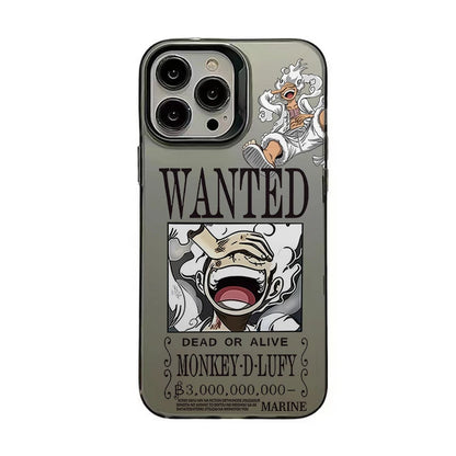 One Piecee Anime Straw Hat y Electroplating Fall Shockproof Case For iPhone 15 14 Plus 13 12 11 Pro X Xs Max Cover WK135