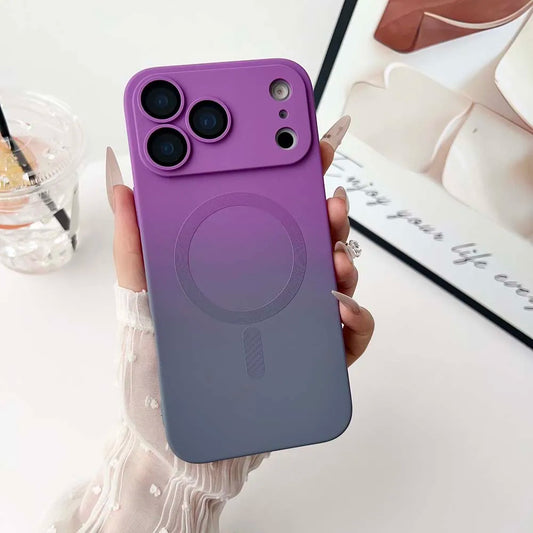 Colorful Gradient for Magsafe Wireless Charge Case for iPhone 17 Air 16 15 14 13 12 11 Pro Max Plus Soft Silicone Magnetic Cover