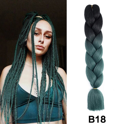 Jumbo Braiding Hair Synthetic Crochet Braids Hair Knotless Braids For Box Braids Senegales Tribal Braids Yaki Hair Extensions