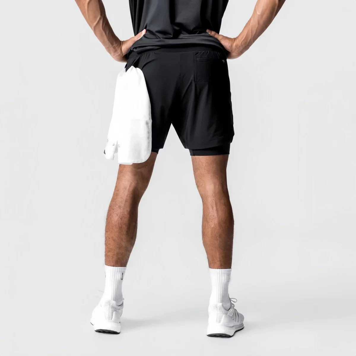 Demon Slayer Anime Printed Men's Shorts Double Layered Sports Fitness Versatile Casual Pants