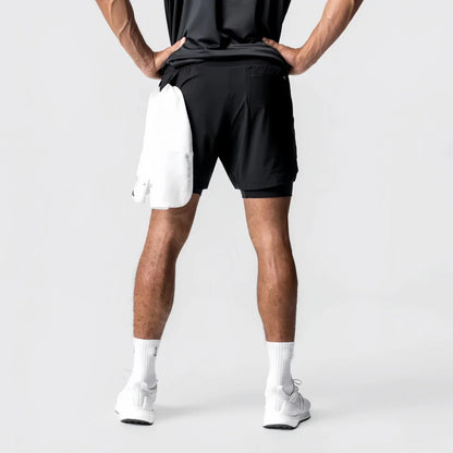 Demon Slayer Anime Printed Men's Shorts Double Layered Sports Fitness Versatile Casual Pants