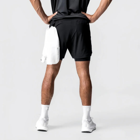 Demon Slayer Anime Printed Men's Shorts Double Layered Sports Fitness Versatile Casual Pants