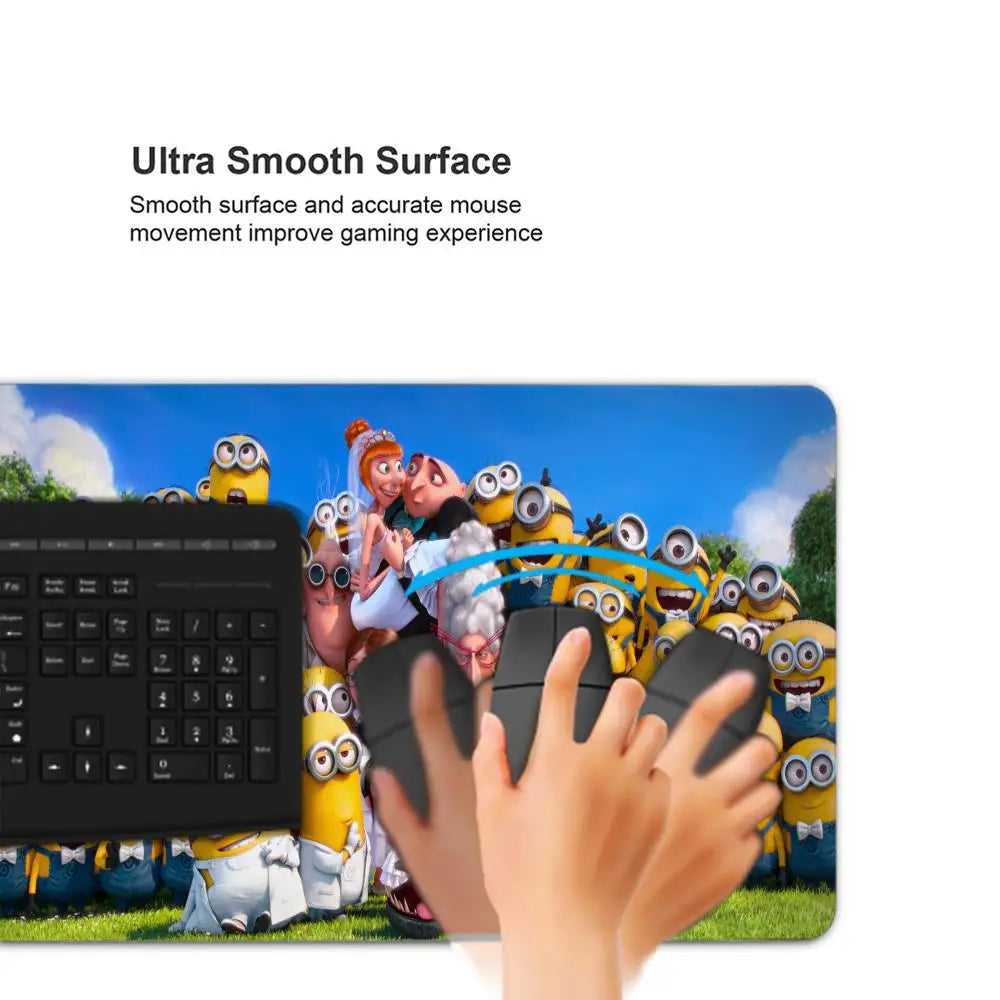 Cartoon Anime M-Minions Mouse Pad Mouse Gamer Gaming Pad Office Accessories for Desk Mat Mousepad Mats Keyboard Mause Carpet Com