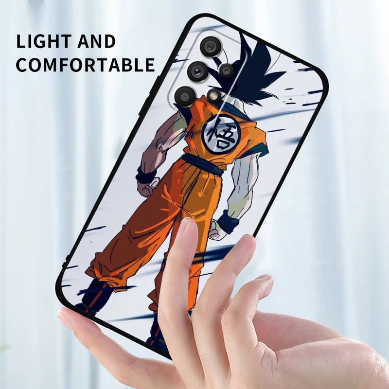 Anime Goku phone cases for Samsung A53 A52 A33 A32 A51 A71 A21S A13 A73 A50 A22 A23 A03 A72 A54 A12 5G Black Phone Case