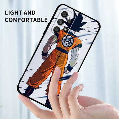 Anime Goku phone cases for Samsung A53 A52 A33 A32 A51 A71 A21S A13 A73 A50 A22 A23 A03 A72 A54 A12 5G Black Phone Case