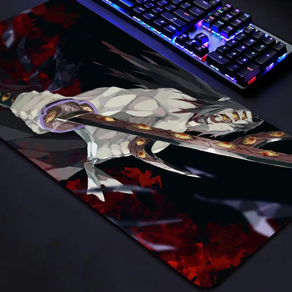 Anime Kawaii Demon Slayer Kokushibo Game Large Mouse Pad PC Accessories Anti Slip Keyboard Rubber Mousepad Office Soft Table Mat