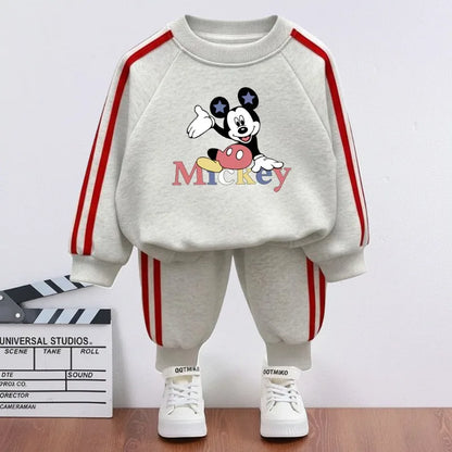 Children's outfit with Mickey Mouse design on a white background