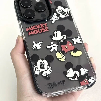 Mickeyy Minniee Mouse Donald Duck Happy Phone Case For iPhone 14 12 13 11 15 Pro Max XR XS MAX 7 8 PLUS MINI Cartoon Cover