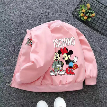 New Spring Baby Boys Girls Jacket Fashion Cartoon Print Outerwear for Kids Clothes Children Windbreaker Coat
