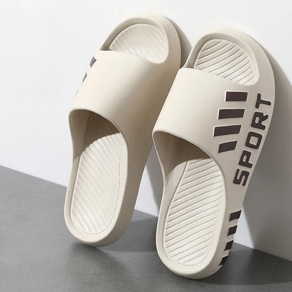 Summer Fashion Slippers For Men Indoor Outdoor Sandals Beach Flip Flop Thick Sole Male Slides Summer Non-Slip Men Shower Slipper