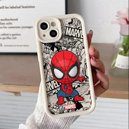 Cartoon Marvel Groot Spiderman Phone Case for Apple iPhone 16 13 15 Pro Max 14 13 Pro 11 12 14Plus 15Plus Soft TPU