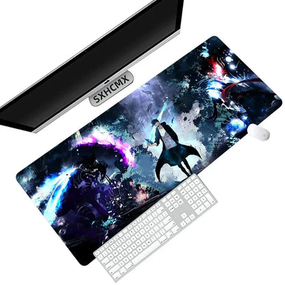 Gaming Mouse Pad Anime Solo Leveling Large Desk Mat XXL Computer Accessories Mousepad 900x400 Stitch Edge Rubber Keyboard Mat