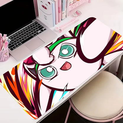 Gaming Mouse Pad Large Gamer Keyboard Desk Anime Mouse Mat Carpet P-pokemon Jigglypuff Rubber Playmat Notbook Pc Mousepad