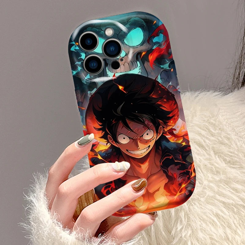 One Pieceee Anime Luffyyy For Apple iPhone 15 14 13 12 11 XS XR X Pro Max Plus Wave Oil TPU Phone Case