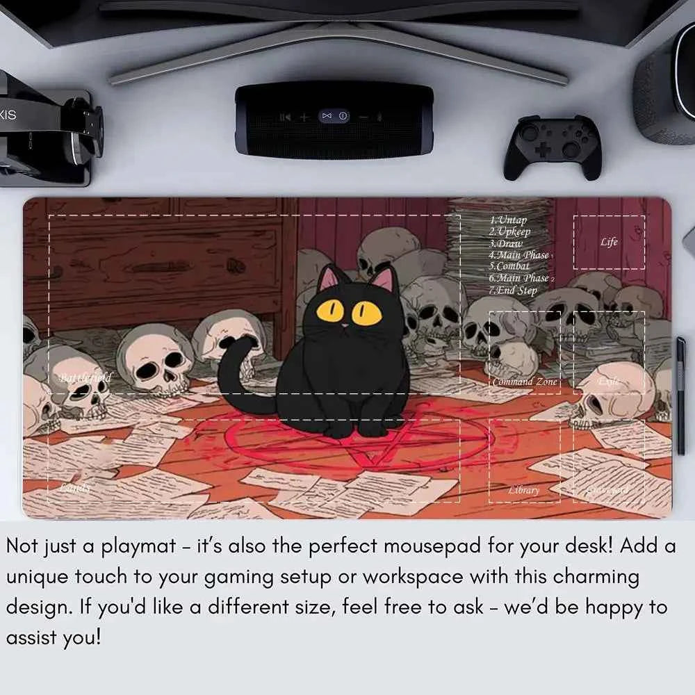 Cut cat Mouse Pad The Magic Gathering Playmat Mousepad for MTG TCG Office Desk Mat for Work Game Mini PC Laptop Cute Rug Carpet