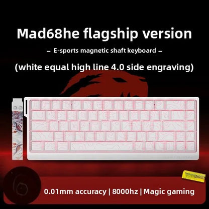 MADLIONS MAD 60/68HE Gaming Magnetic Switch Keyboard 61/68 Key Web Drive 8K Wired Custom Return RT Adjustable Keystroke Hot Swap