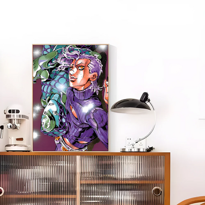Anime JoJo Bizarre Adventure Retro  Self-adhesive Art Poster Whitepaper Sticker DIY Room Bar Cafe Wall Decor