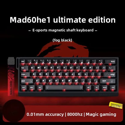 MADLIONS MAD 60/68HE Gaming Magnetic Switch Keyboard 61/68 Key Web Drive 8K Wired Custom Return RT Adjustable Keystroke Hot Swap