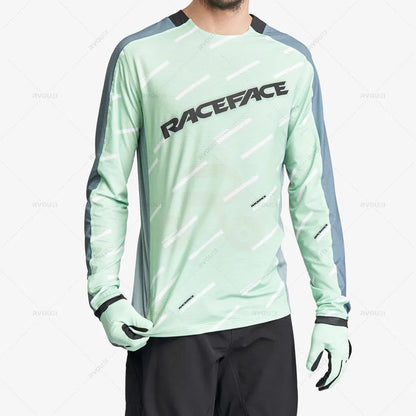 RACE FACE-Motocross Jersey for Men, DH MOTO, MTB, MX Downhill Jersey, Off Road Mountain Spexcel Enduro