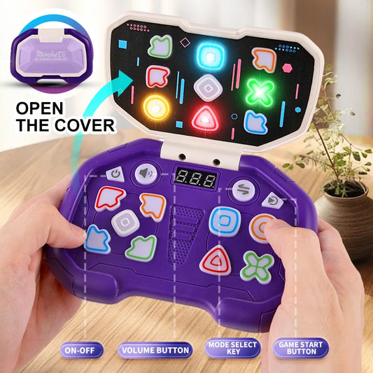 Push-button Quick Push Game Machine Toys Children Puzzles Decompression Music Level Games Breaking Handheld Flip Dancing Machine