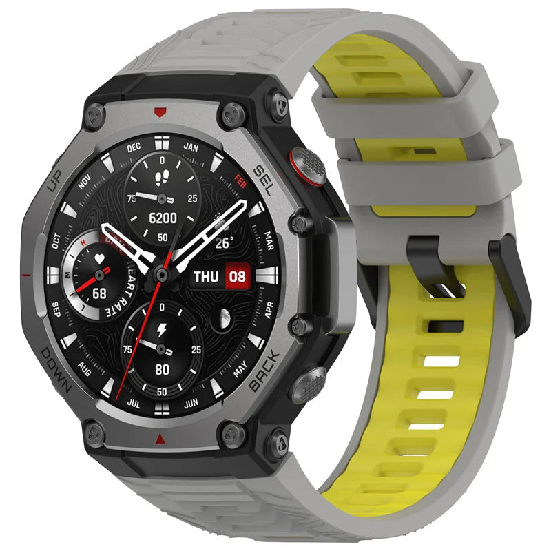 Silicone Strap For Amazfit T-rex 3 Smart Watch WristBand Sport Band For Huami Amazfit T-rex 3 Bracelet Accessories Correa