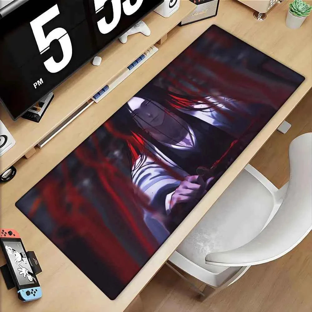 Large Mouse Pad black white Anime BLEACH Mause Mats Gaming Accessories Office Gamer Keyboard Desk Mat Unohana Retsu Mousepad