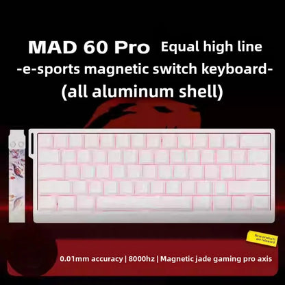 MADLIONS MAD 60/68HE Gaming Magnetic Switch Keyboard 61/68 Key Web Drive 8K Wired Custom Return RT Adjustable Keystroke Hot Swap