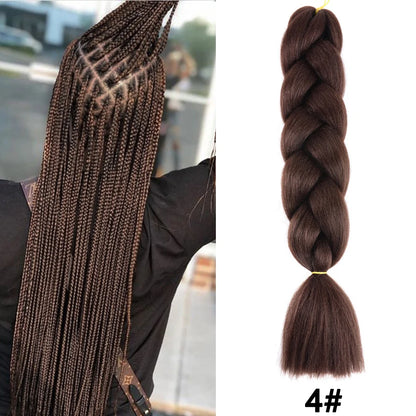 Jumbo Braiding Hair Synthetic Crochet Braids Hair Knotless Braids For Box Braids Senegales Tribal Braids Yaki Hair Extensions