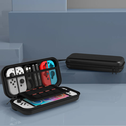 Para Switch OLED modelo Estuche de transporte 9 en 1 Kit de accesorios para Nintendo Switch modelo OLED 2022 con funda protectora