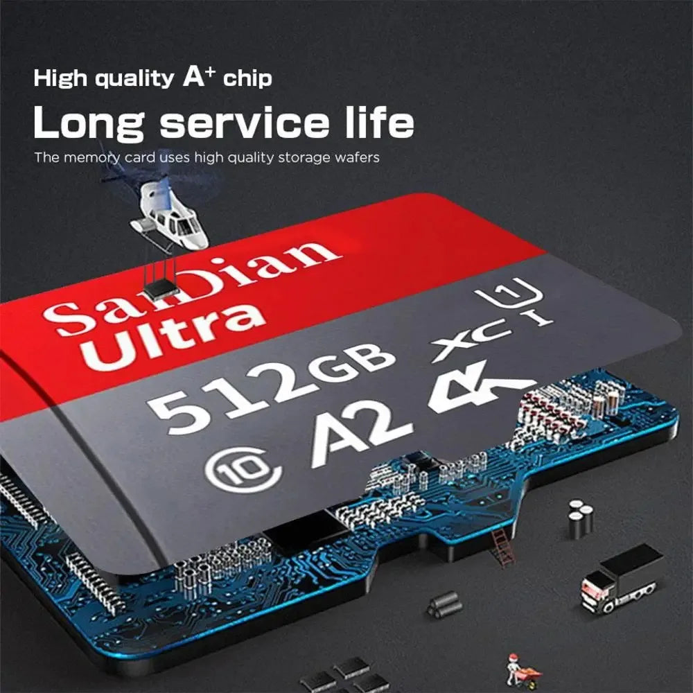 Tarjeta de memoria SD Original de 2TB, tarjeta de memoria TF/SD de 128GB, 256GB, 512GB, Mini tarjeta de memoria Class10 para cámara/teléfono, novedad de 2024
