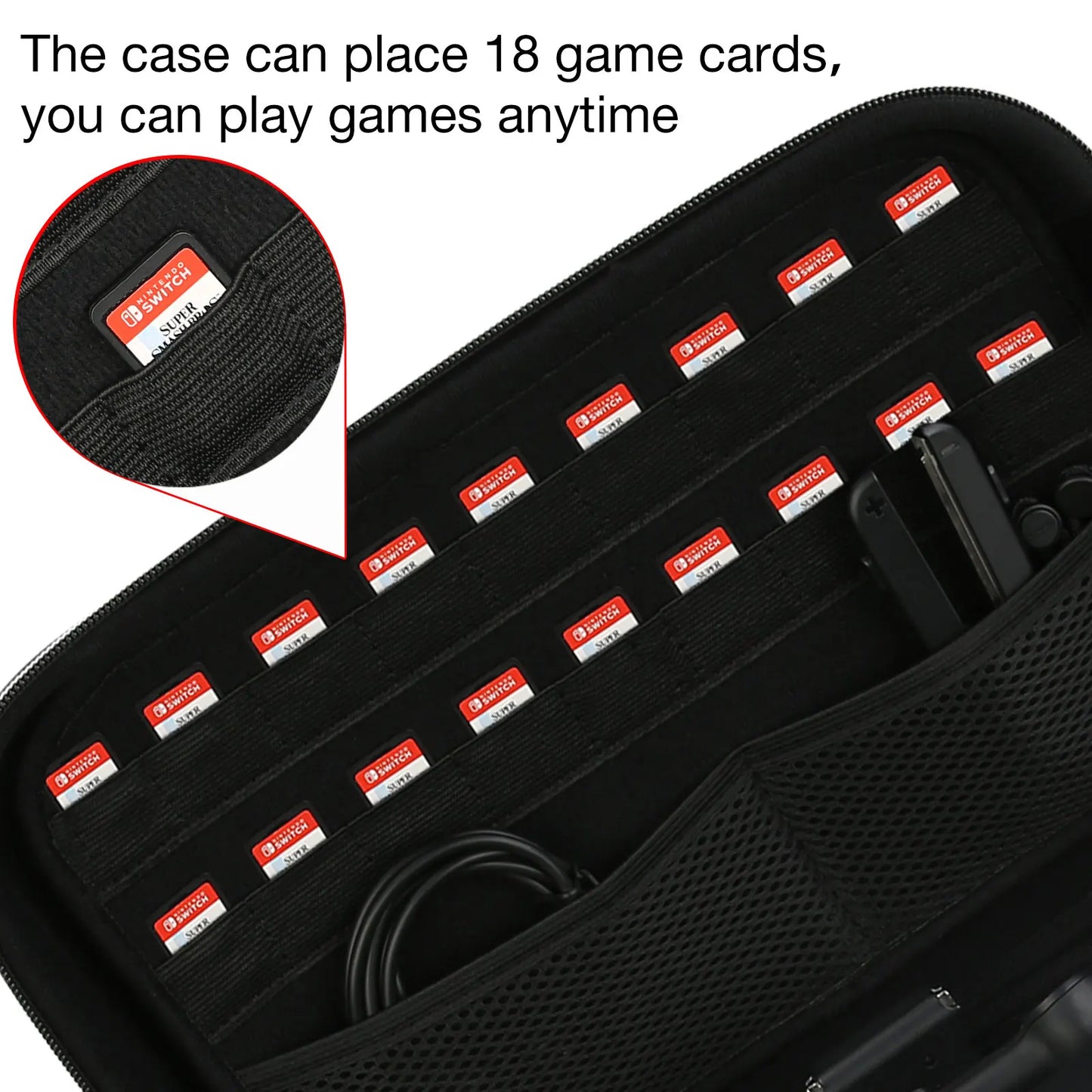 Carrying Storage Case Compatible with Nintendo Switch/Switch OLED Model, Switch Case with Protective Travel Carrying Bag