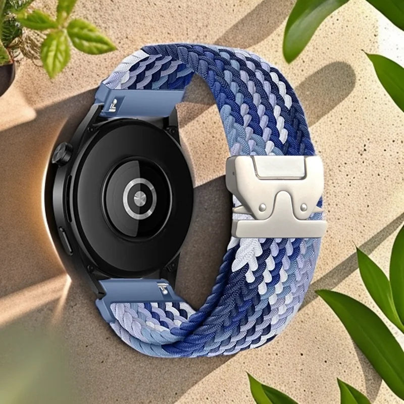 Braided Loop for Fitbit Versa 3/4 Watch Band Parachute Style Buckle Bracelet Correa Elastic Band for Fitbit Versa2/Sense1 2 Band