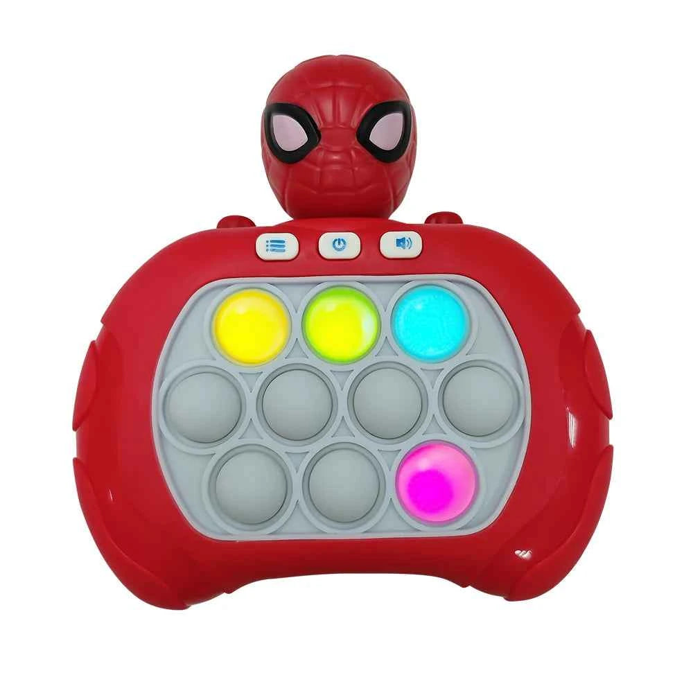 2026 New Spider-Man Quick Push Game Pop Up Fidget Bubble Electronic Pop it Pro Game Light AntiStress Toys For Adult Kids Gift