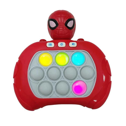 2026 New Spider-Man Quick Push Game Pop Up Fidget Bubble Electronic Pop it Pro Game Light AntiStress Toys For Adult Kids Gift