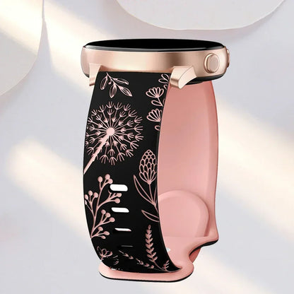 NEW Silicone Strap For Galaxy Watch 4/5/6/7 20mm 44 45mm 5 Pro 40mm Two-Tone Dandelion Band for correa Galaxy Watch 6 classic