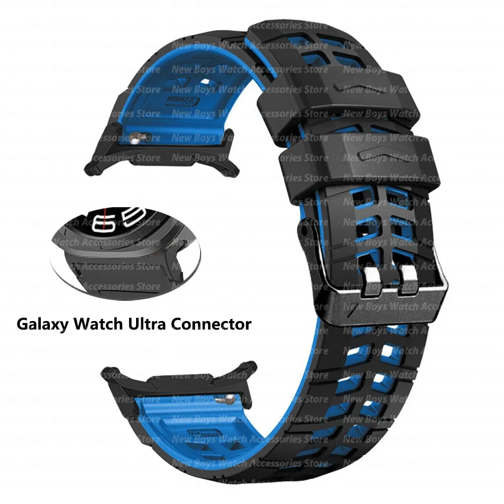 Silicone Band for Samsung Galaxy Watch Ultra 47mm Galaxy ULTRA 47MM No Gaps Quick Fit Sport Bracelet Curved End ultra 47 Strap