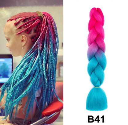 Jumbo Braiding Hair Synthetic Crochet Braids Hair Knotless Braids For Box Braids Senegales Tribal Braids Yaki Hair Extensions