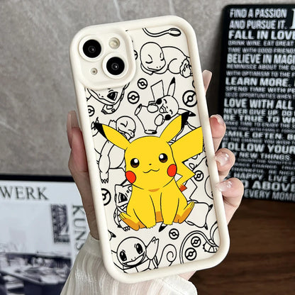 Anime iPhone 15 14 13 12 11 Mini XS XR X 8 7 Pro Max Plus Soft Eye Ladder Phone Case