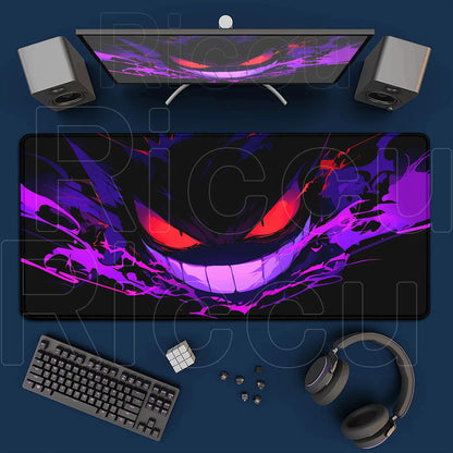 2026 New P-pokemon Gengar Wallpaper Cool Mouse Pad Gaming Large Anime Desk Keyboard Mats Non-slip Rubber Speed E-sports Mousepad